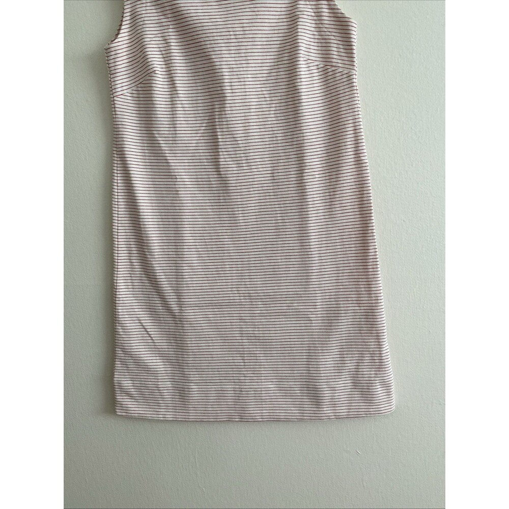 Banana Republic Sheath Dress Women's Size Petite XXS White Red Striped Knit - Picture 8 of 11